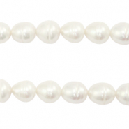 BQ Perles d'eau douce "grain de riz" 10x9mm Blanc naturel