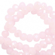 Perles &agrave; facettes 3x2mm disque Heishi Rose blush-pearl shine coating