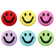 Perles lettres acryliques smiley Multicolore-noir