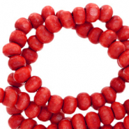Perles en bois rond 6mm Rouge mars