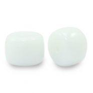 Perles en verre rondelle 8 mm Blanc