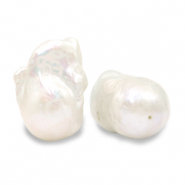 BQ Perles d'eau douce irr&eacute;guli&egrave;res goutte Blanc naturel