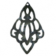 Pendentifs en r&eacute;sine baroque diamant Noir