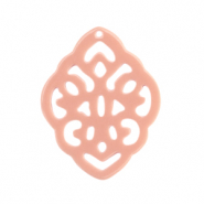 Pendentifs en r&eacute;sine baroque losange Rose vintage