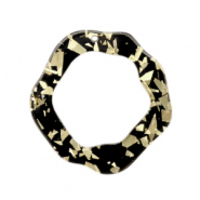 Pendentifs en r&eacute;sine asym&eacute;trique Noir champagne