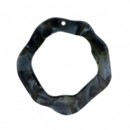 Pendentifs en r&eacute;sine asym&eacute;trique Noir