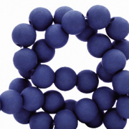 Perles acryliques 6 mm Bleu royal fonc&eacute;