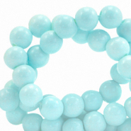 Perles en verre 6 mm opaque Bleu aquamarine
