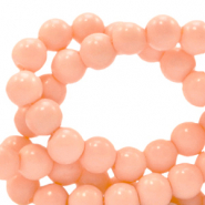 Perles en verre 4 mm opaque Rose p&ecirc;che