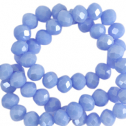 Perles &agrave; facettes 6x4mm disque Heishi Bleu ciel-pearl shine coating