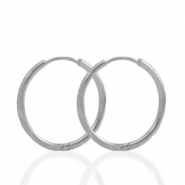 Boucles d'oreilles en acier inox cr&eacute;oles 19mm Argent&eacute;
