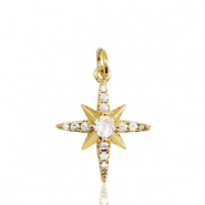 M&eacute;tal TQ laiton breloques &eacute;toile Dor&eacute;