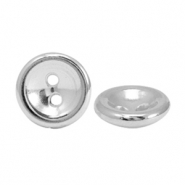 Perles en m&eacute;tal DQ bouton 8mm Argent&eacute; antique (sans nickel)