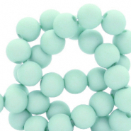 Perles acryliques 6 mm mat Bleu turquoise doux