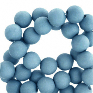 Perles acryliques 4 mm mat Bleu glacier