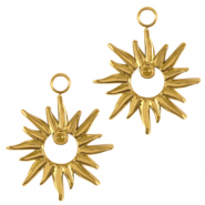 Breloques en acier Inox &eacute;toile Dor&eacute;