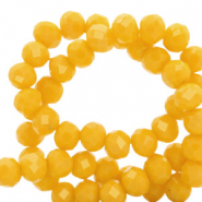 Perles &agrave; facettes 3x2mm disque Heishi Jaune flash-pearl shine coating