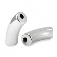 Perles acryliques tube Argent&eacute;