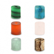 Pierres naturelles m&eacute;lang&eacute;es disc 2x2mm Multicolore