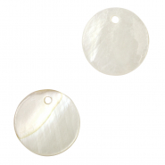 Pendentifs coquillage specials 8mm Blanc (couleur naturelle)