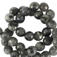 Pierres naturelles Labradorite 4mm facettées Noir anthracite