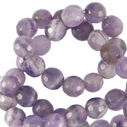 Pierres naturelles Quartz 4mm facettées Violet doux