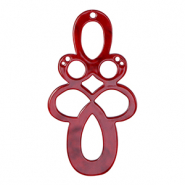Pendentifs en r&eacute;sine baroque Rouge salsa