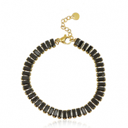 Bracelets en acier Inox Dor&eacute;-noir