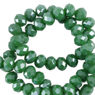 Perles &agrave; facettes 4x3mm disque Heishi Vert Nil-pearl shine coating