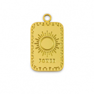 Breloques en acier Inox La Luna 'Power' Dor&eacute;