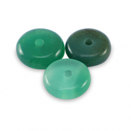 Pierres naturelles Agate rondelles 6mm Vert