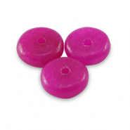Pierres naturelles Marbre et Calcite rondelles 6mm Rose magenta