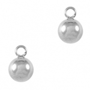 Breloques en acier Inox boule 6mm Argenté