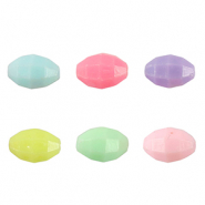 Perles aspect acrylique facettes Multicolore pastel