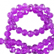Perles &agrave; facettes 3x2mm disque Heishi Violet tillandsia