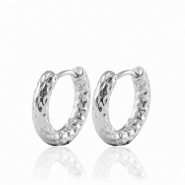 Boucles d'oreilles en acier Inox créoles 21mm Argenté