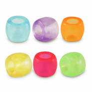 Perles acryliques rondelles 6mm Multicolore transparent