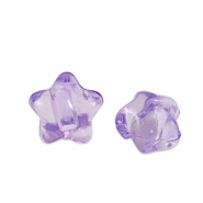 Perles acryliques &eacute;toile Violet transparent