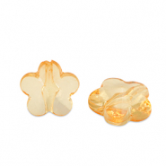 Perles acryliques fleur Jaune spectra transparent