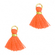 Pompons 1.2cm Dor&eacute;-orange vif