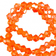 Perles &agrave; facettes bicone 3mm Orange vibrante