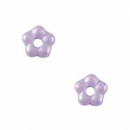 Perles tch&egrave;ques fleur 5mm Lilas