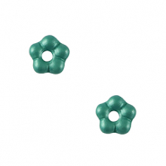 Perles tch&egrave;ques fleur 5mm Vert aqua
