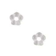 Perles tch&egrave;ques fleur 5mm Cristal