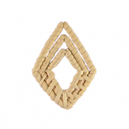 Pendentifs en rotin losange Beige natural