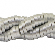 Perles Katsuki Heishi 6mm Argent&eacute;-pearl shine coating