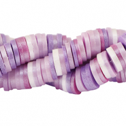 Perles Katsuki Heishi 4mm Multicolore violet-pearl shine coating