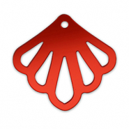 Pendentifs accroche-regard coquille Rouge m&eacute;tallique