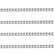 Appr&ecirc;ts en acier Inox cha&icirc;ne maille jaseron gourmette Argent&eacute;