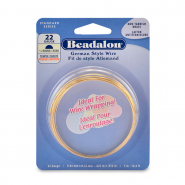 Beadalon Fil de style Allemand demi-rond 22Gauge Dor&eacute;